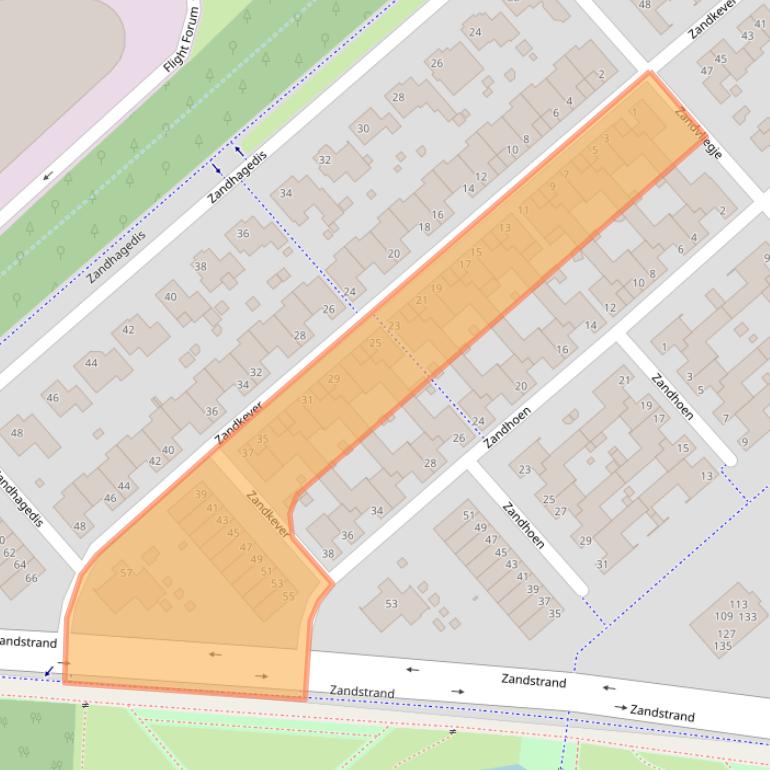 Kaart van postcodegebied 5658AR.