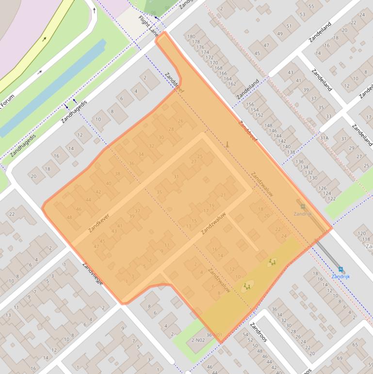 Kaart van postcodegebied 5658AS.