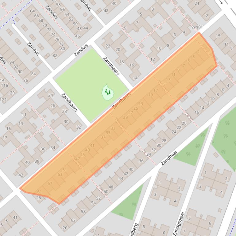 Kaart van postcodegebied 5658BS.