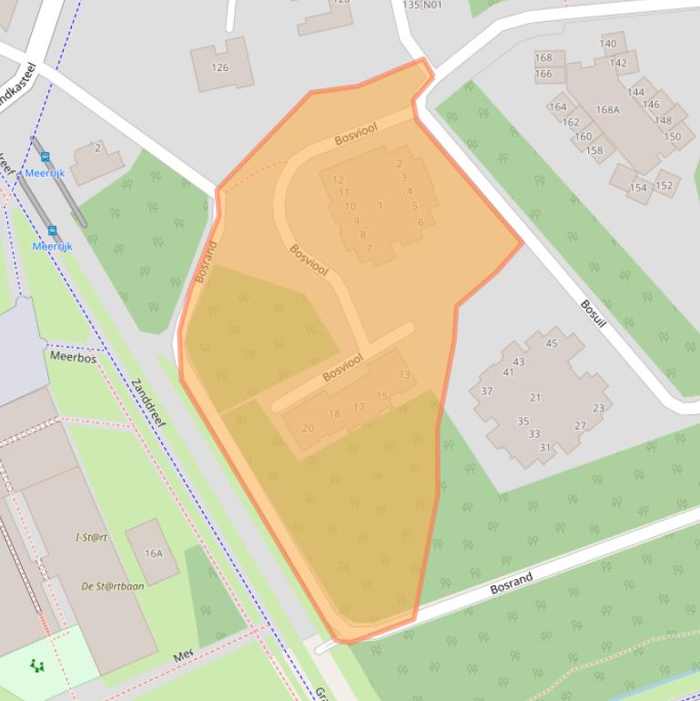 Kaart van postcodegebied 5658CS.