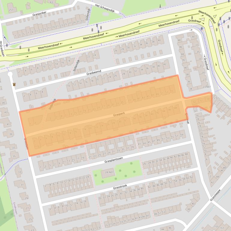 Kaart van postcodegebied 5658HD.