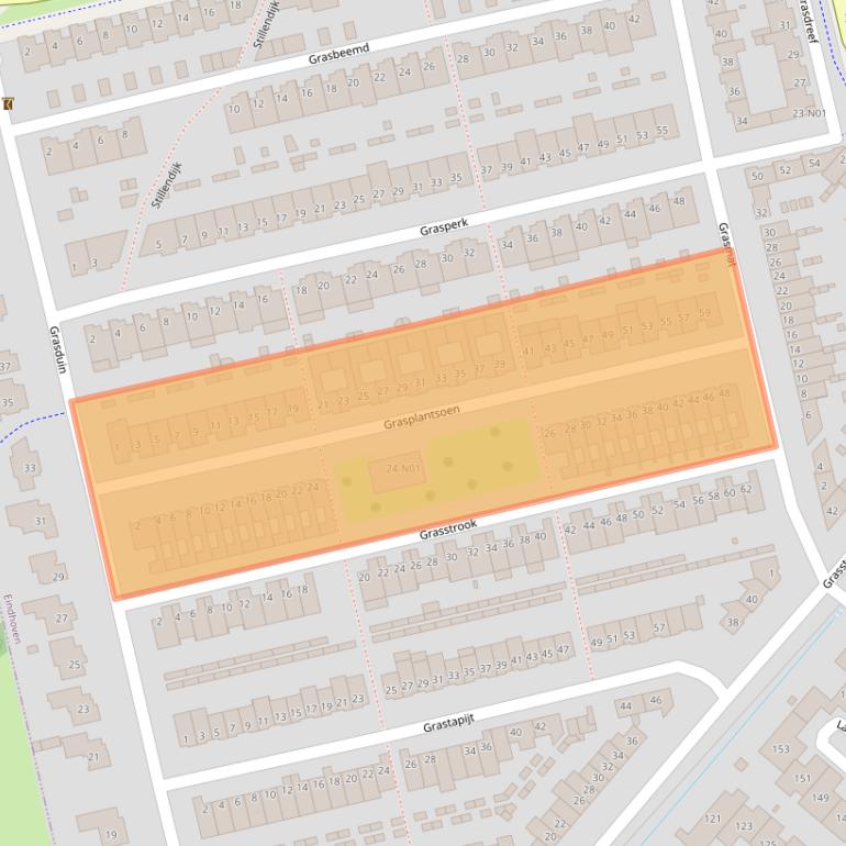 Kaart van postcodegebied 5658HE.
