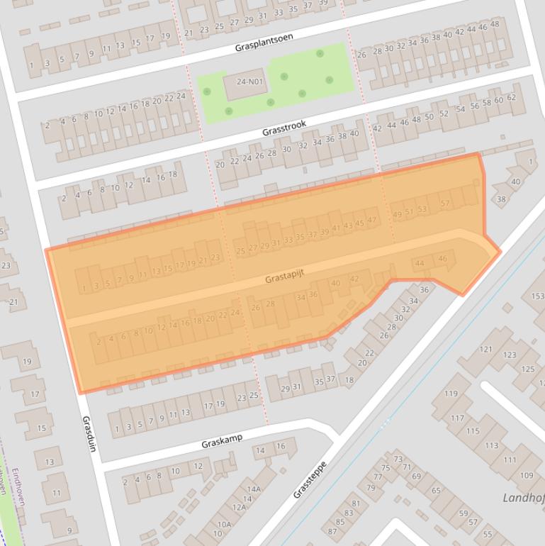 Kaart van postcodegebied 5658HH.