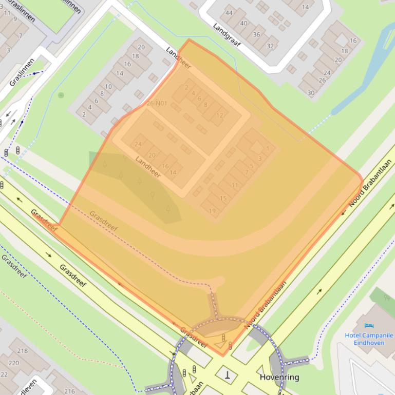 Kaart van postcodegebied 5658HT.