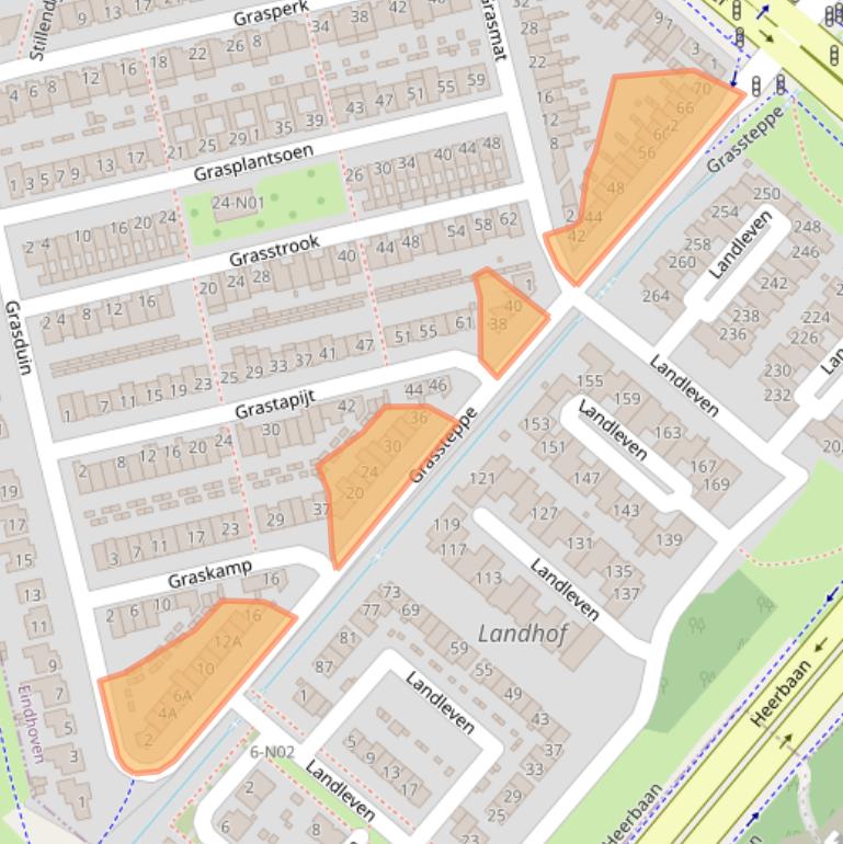 Kaart van postcodegebied 5658HW.