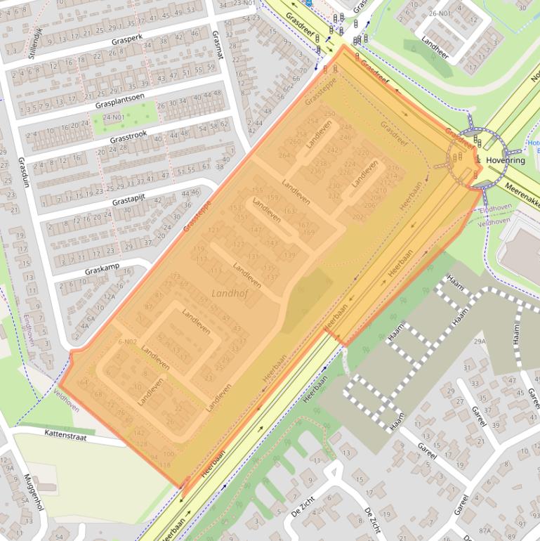 Kaart van postcodegebied 5658HZ.