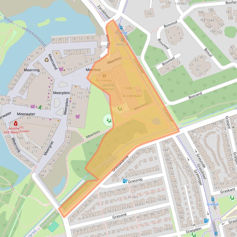 Kaart van postcodegebied 5658LA.