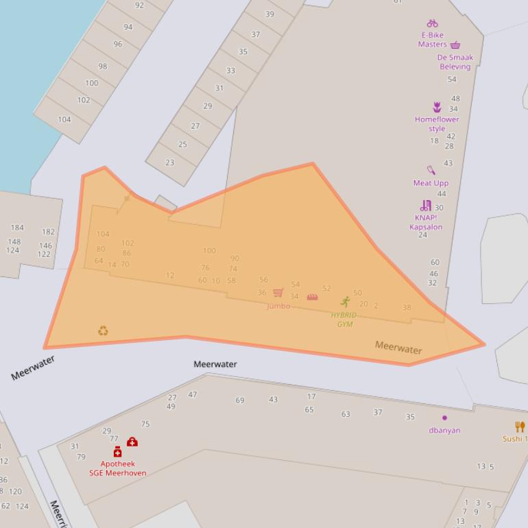 Kaart van postcodegebied 5658LM.