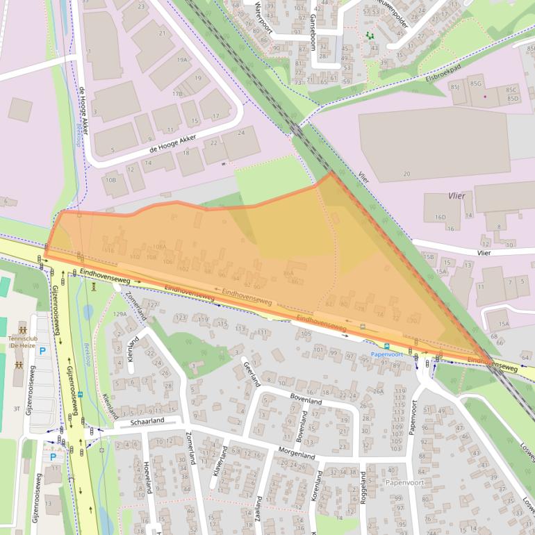 Kaart van postcodegebied 5661NB.