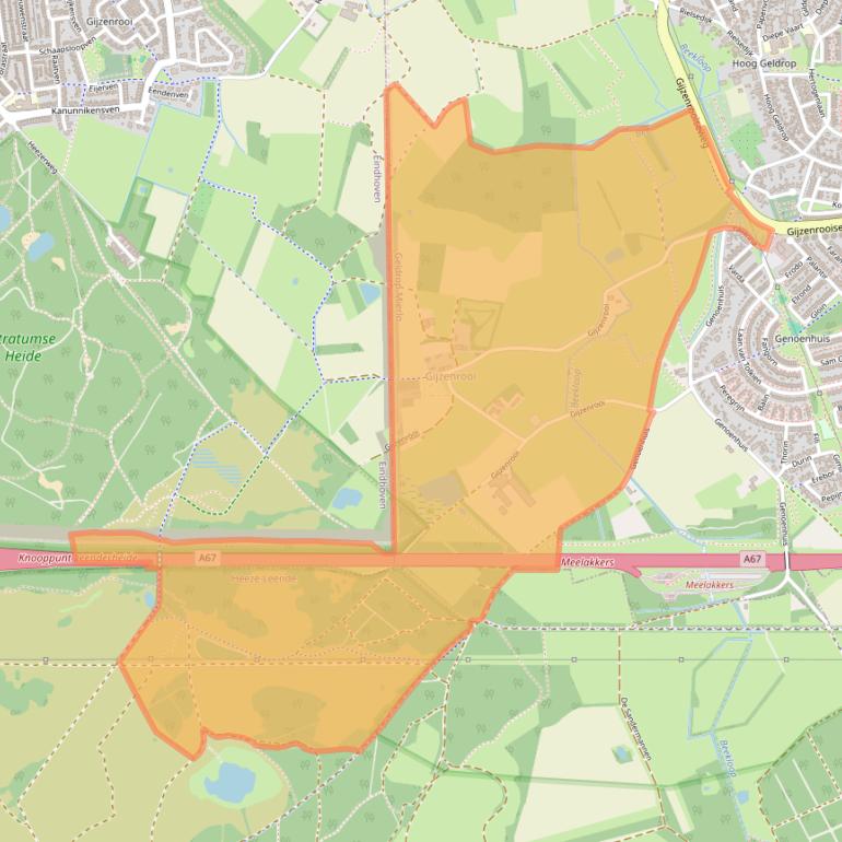 Kaart van postcodegebied 5661PA.