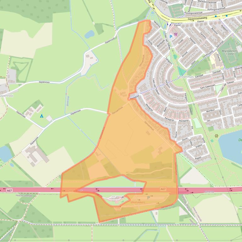 Kaart van postcodegebied 5661PC.