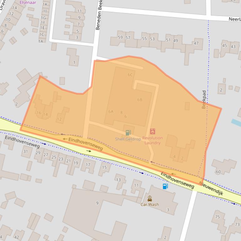 Kaart van postcodegebied 5662AA.