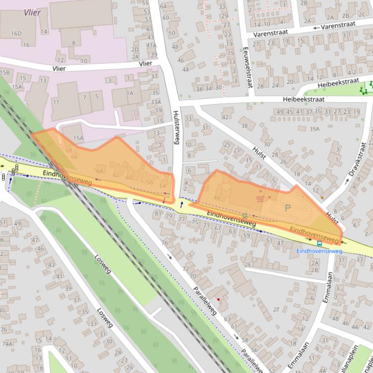 Kaart van postcodegebied 5662AB.
