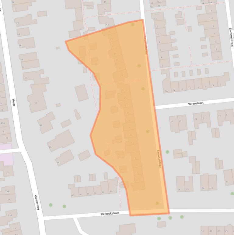 Kaart van postcodegebied 5662EA.