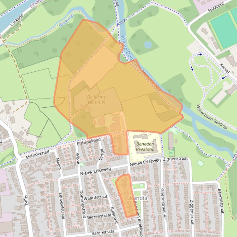 Kaart van postcodegebied 5662HK.