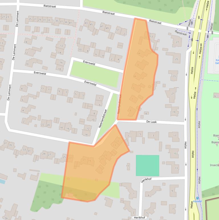 Kaart van postcodegebied 5662JA.