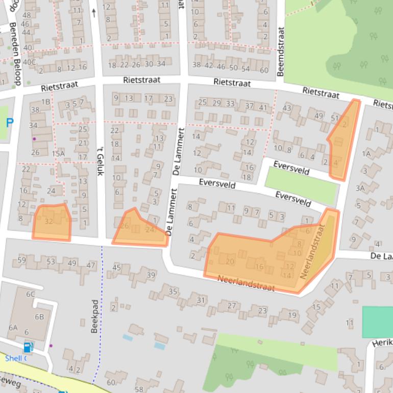 Kaart van postcodegebied 5662JC.