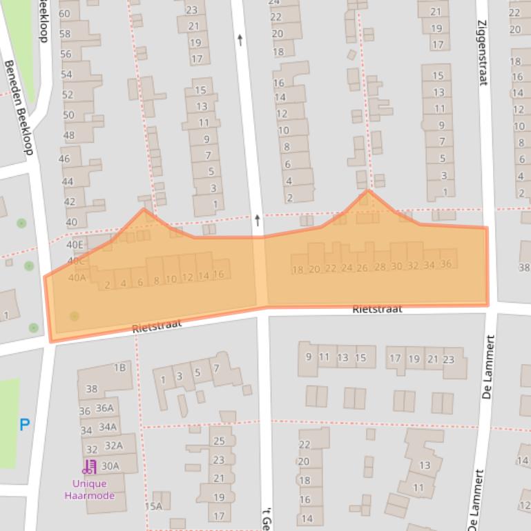 Kaart van postcodegebied 5662RC.