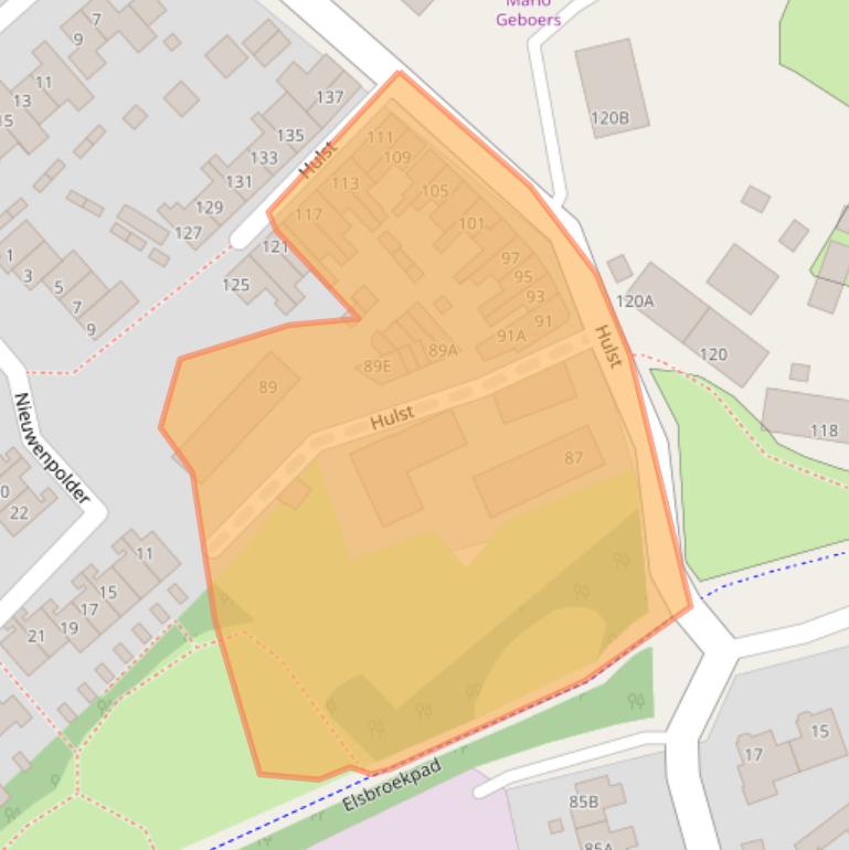 Kaart van postcodegebied 5662TE.