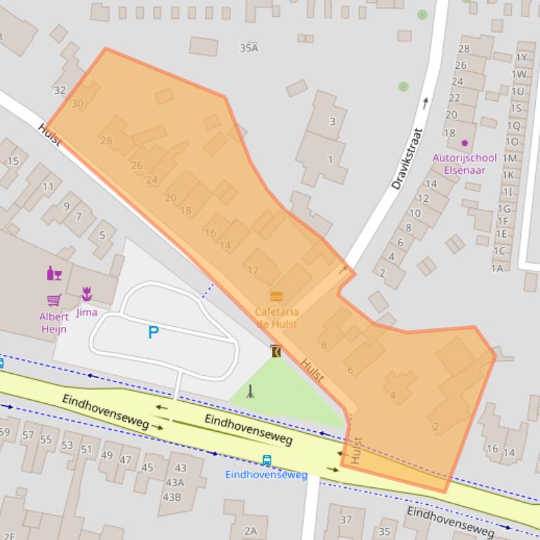 Kaart van postcodegebied 5662TH.