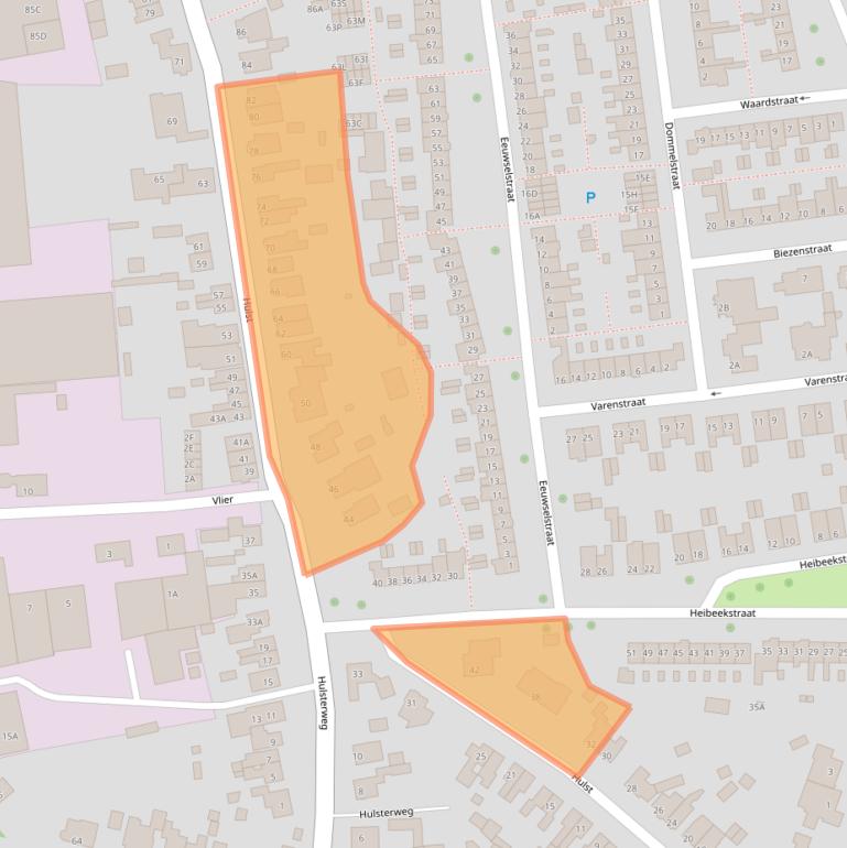 Kaart van postcodegebied 5662TJ.