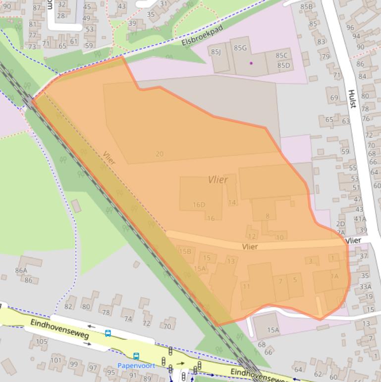 Kaart van postcodegebied 5662TM.