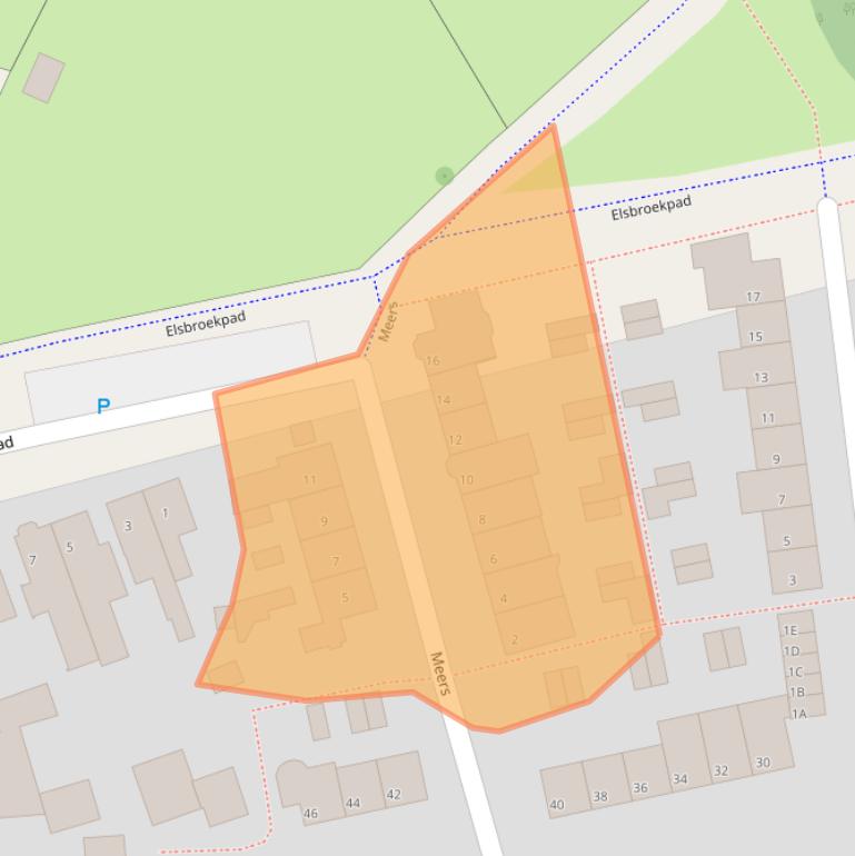 Kaart van postcodegebied 5662TW.