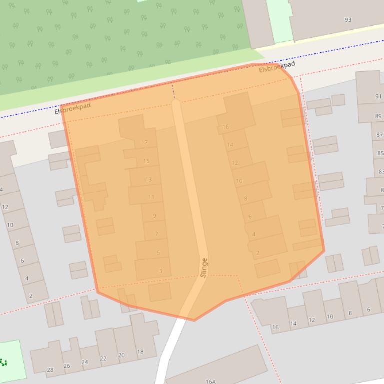 Kaart van postcodegebied 5662TZ.