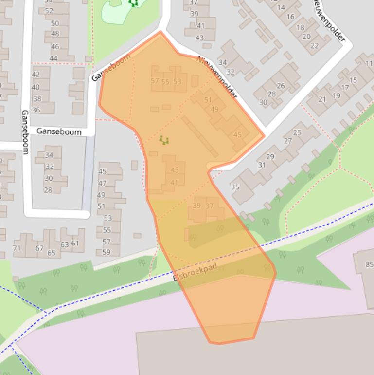 Kaart van postcodegebied 5662VH.