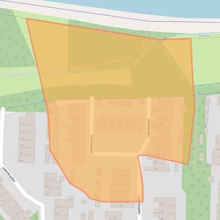 Kaart van postcodegebied 5662VW.