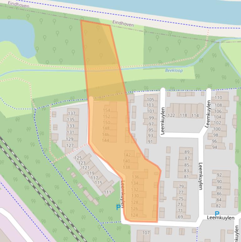 Kaart van postcodegebied 5662VZ.