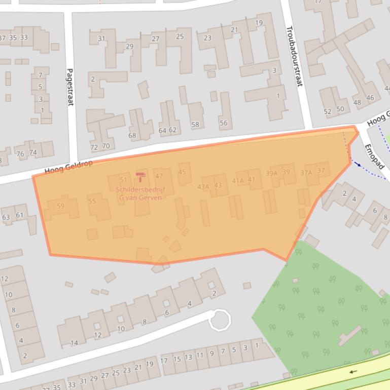 Kaart van postcodegebied 5663BB.