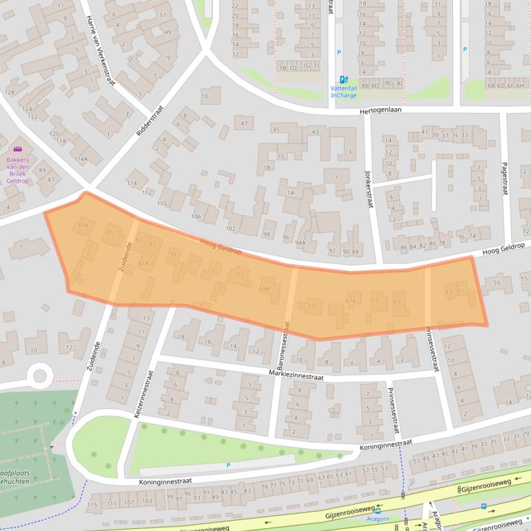 Kaart van postcodegebied 5663BC.