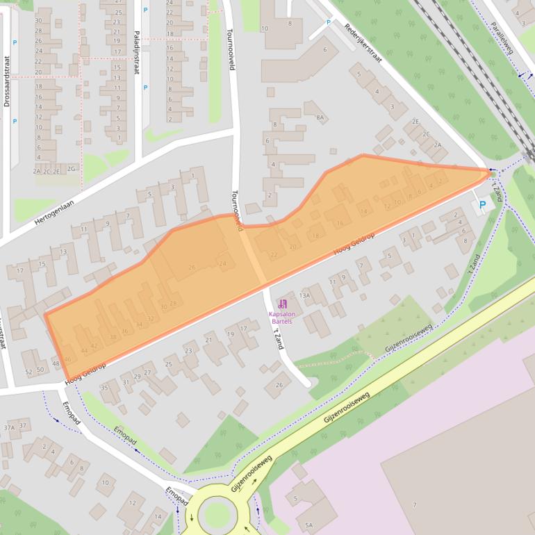 Kaart van postcodegebied 5663BE.