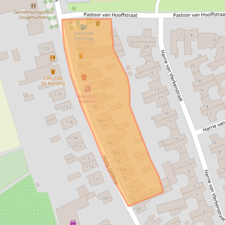 Kaart van postcodegebied 5663BJ.