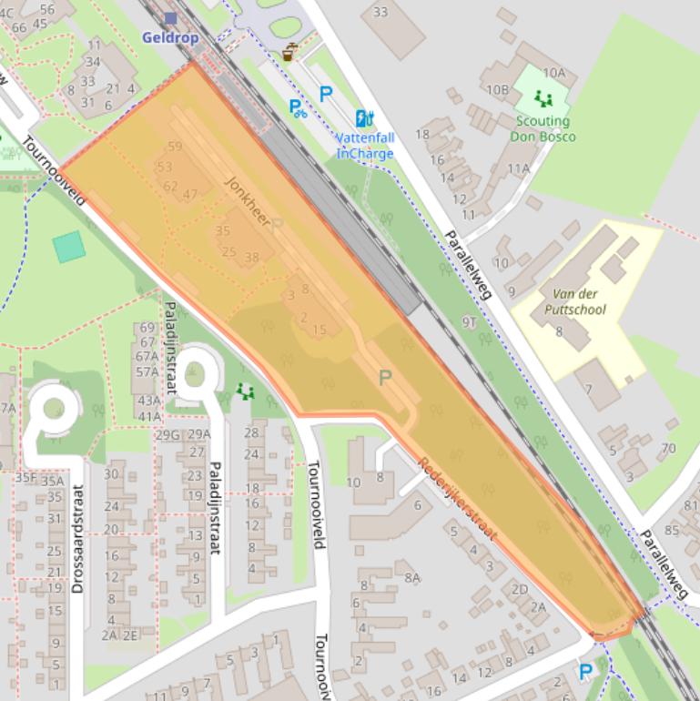 Kaart van postcodegebied 5663CZ.