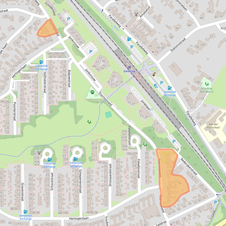 Kaart van postcodegebied 5663EA.