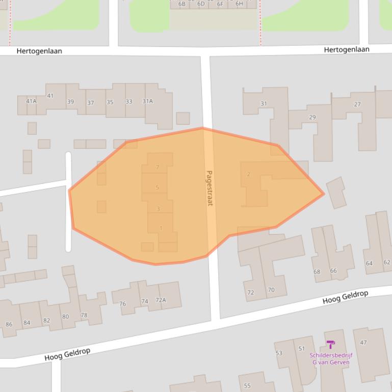 Kaart van postcodegebied 5663EW.