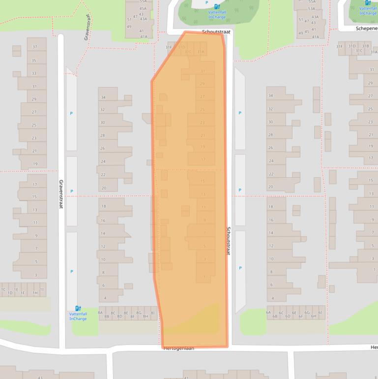 Kaart van postcodegebied 5663EX.