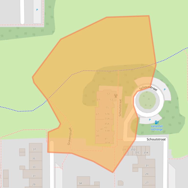 Kaart van postcodegebied 5663GG.