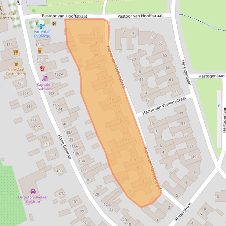 Kaart van postcodegebied 5663GL.