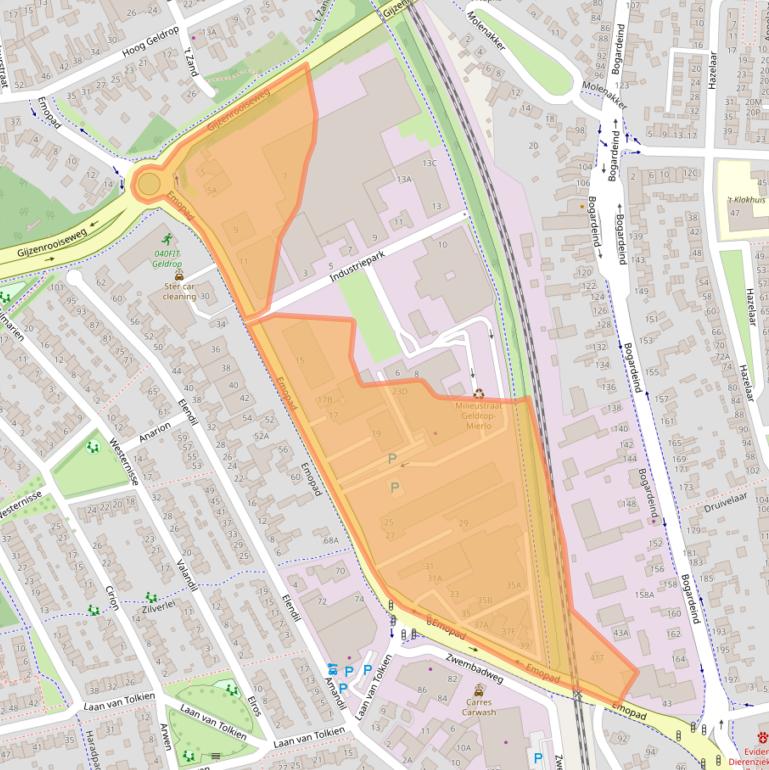 Kaart van postcodegebied 5663PA.