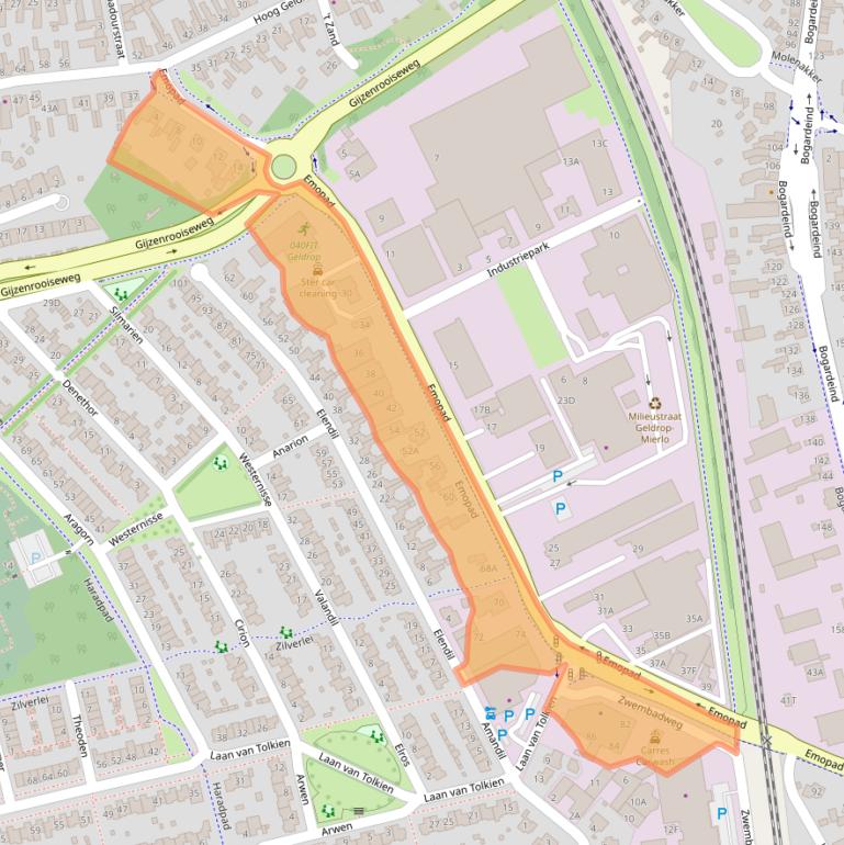 Kaart van postcodegebied 5663PB.