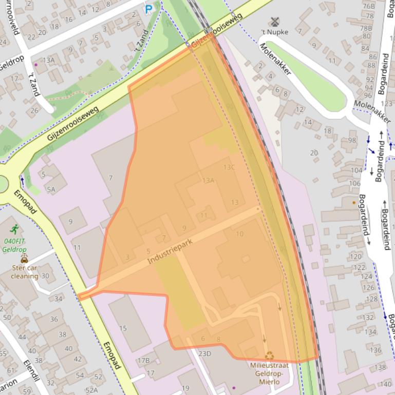 Kaart van postcodegebied 5663PG.