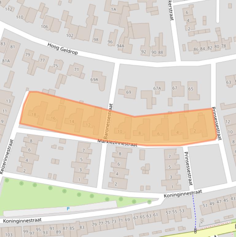 Kaart van postcodegebied 5663PT.