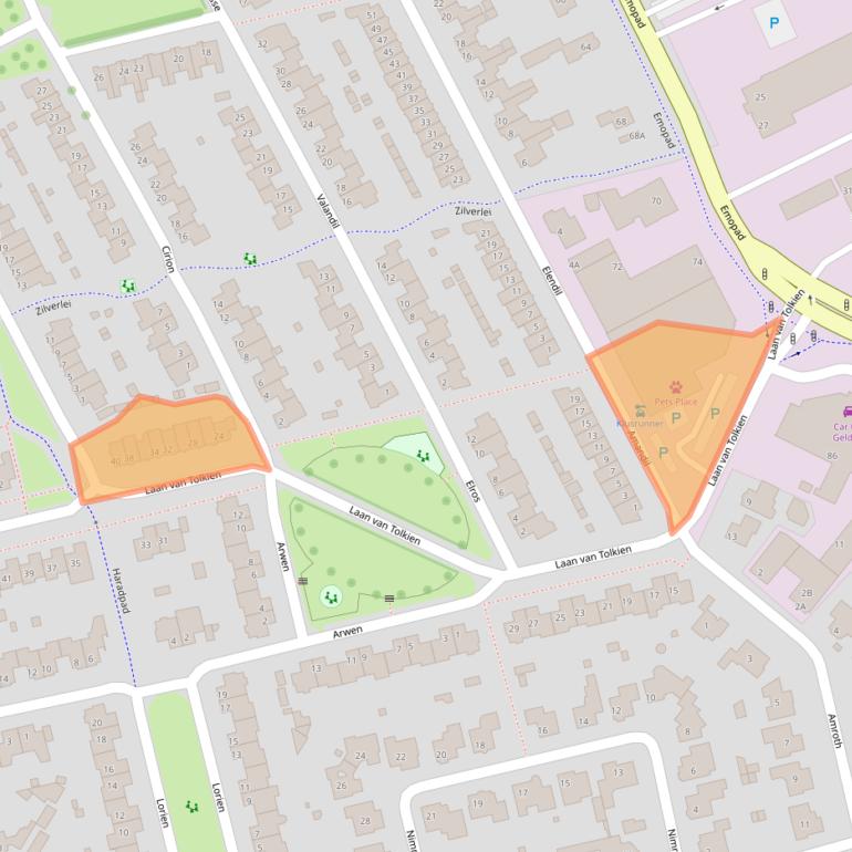 Kaart van postcodegebied 5663RX.