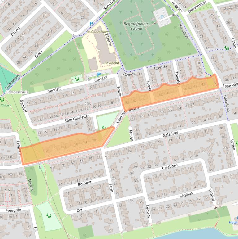 Kaart van postcodegebied 5663RZ.