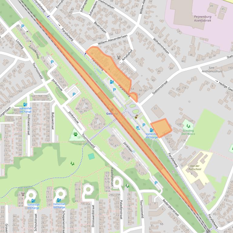 Kaart van postcodegebied 5664AD.