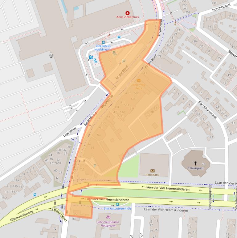 Kaart van postcodegebied 5664EB.