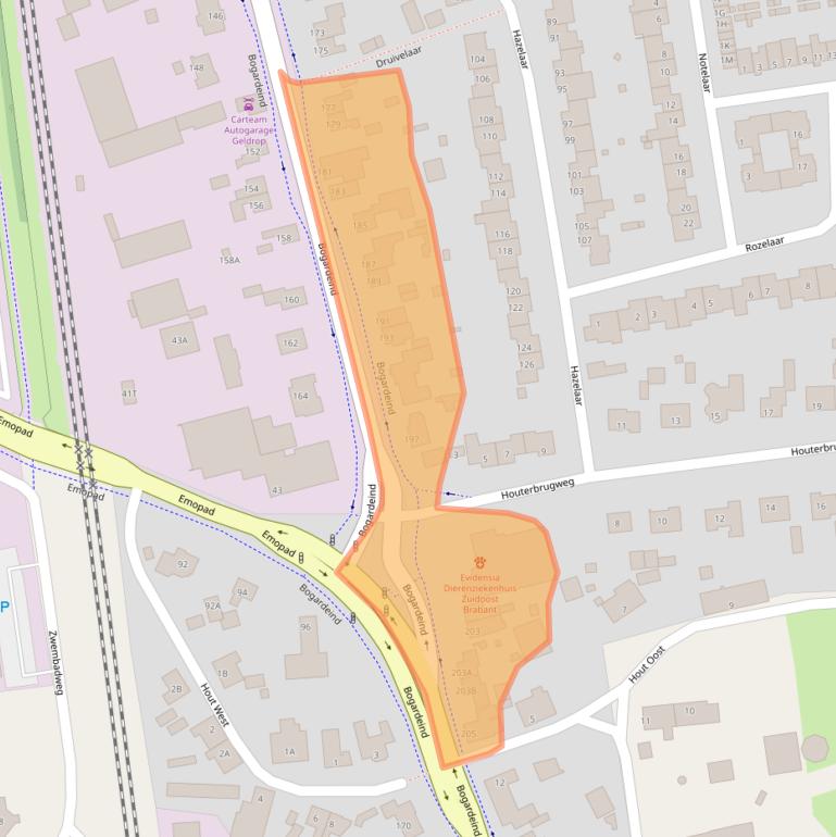 Kaart van postcodegebied 5664EE.